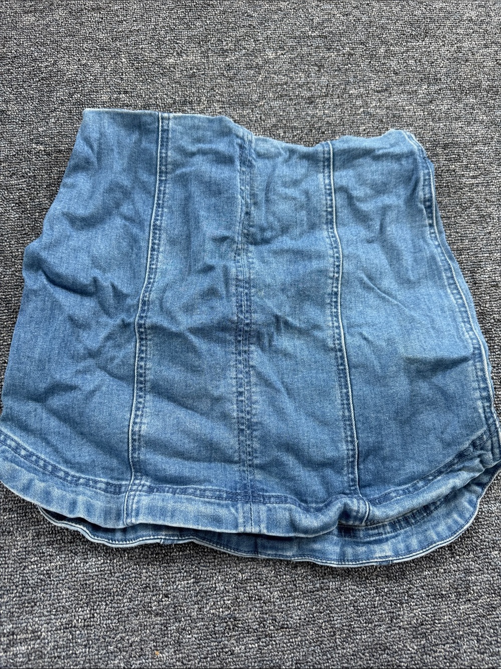 Altar'd State Blue Denim Panel Mini Skirt